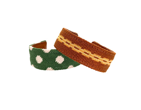 Slim Needlepoint Cuffs