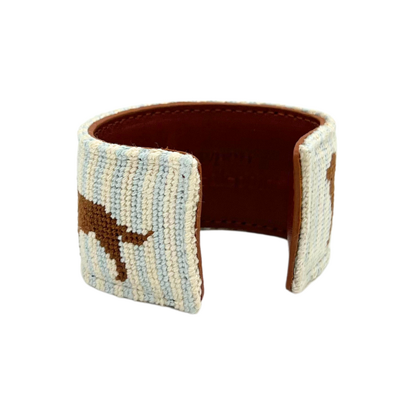 chocolate lab needlepoint cuff