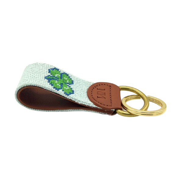 lucky needlepoint keychain