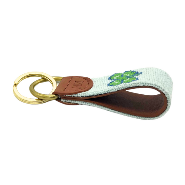 lucky needlepoint keychain