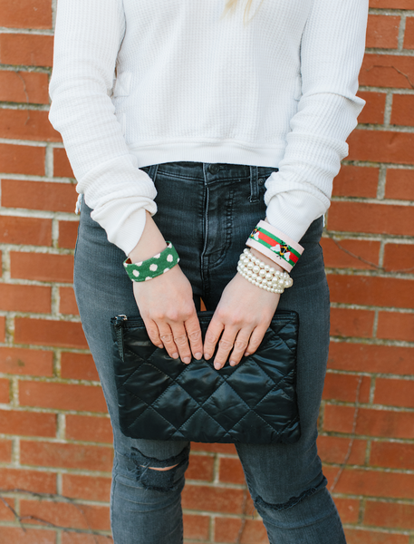 polka dots slim needlepoint cuff