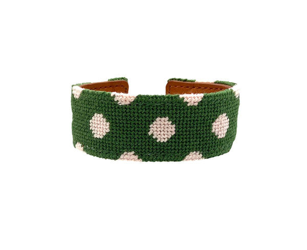 polka dots slim needlepoint cuff