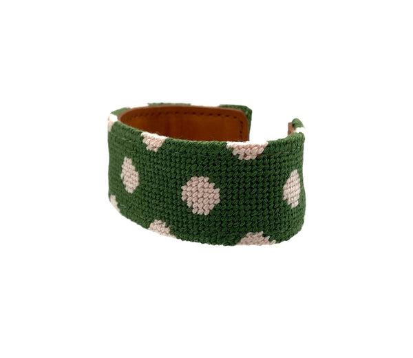 polka dots slim needlepoint cuff