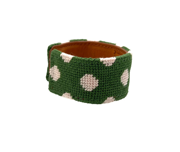 polka dots slim needlepoint cuff