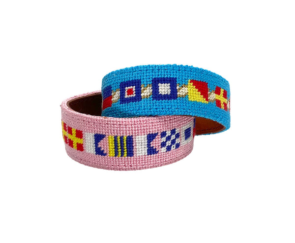 Narragansett flags slim needlepoint cuff