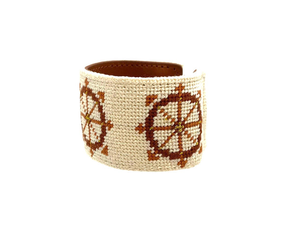 the captain needlepoint cuff
