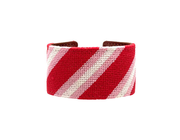 prep school needlepoint cuff