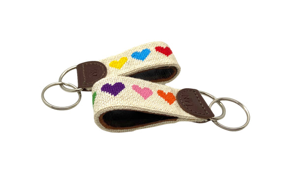 NN x Good Threads rainbow hearts keychain