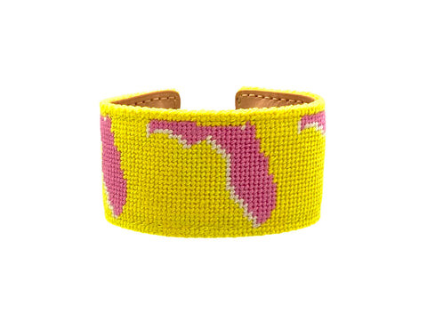 sunshine state needlepoint cuff