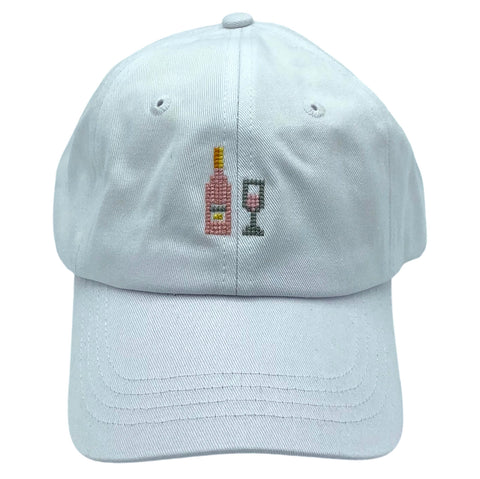 rosé all day on snow white hat