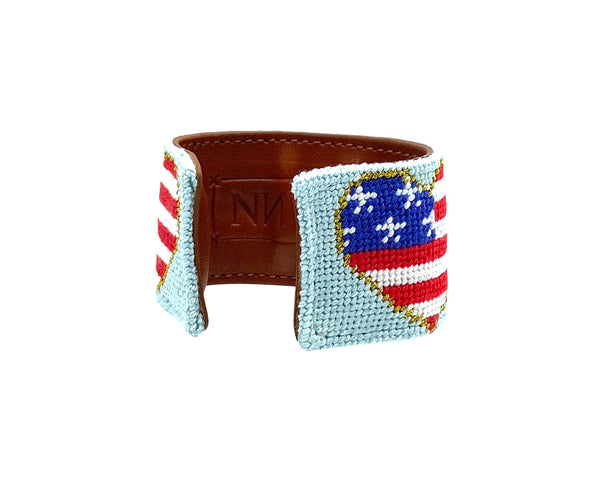 Miss Americana needlepoint cuff