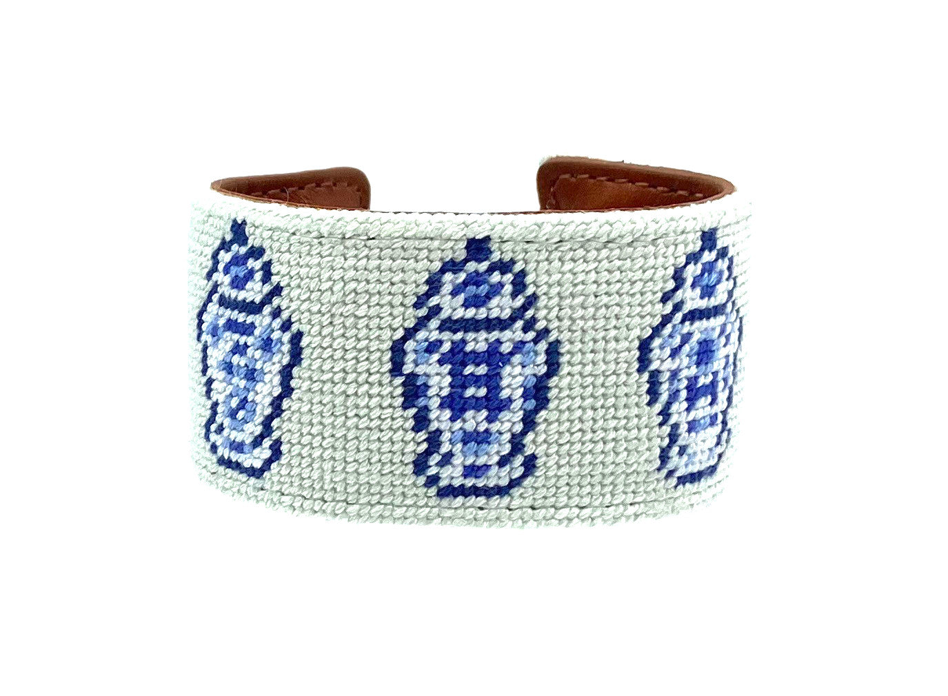 ginger jar needlepoint cuff