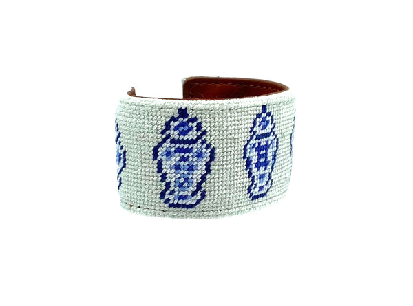 ginger jar needlepoint cuff