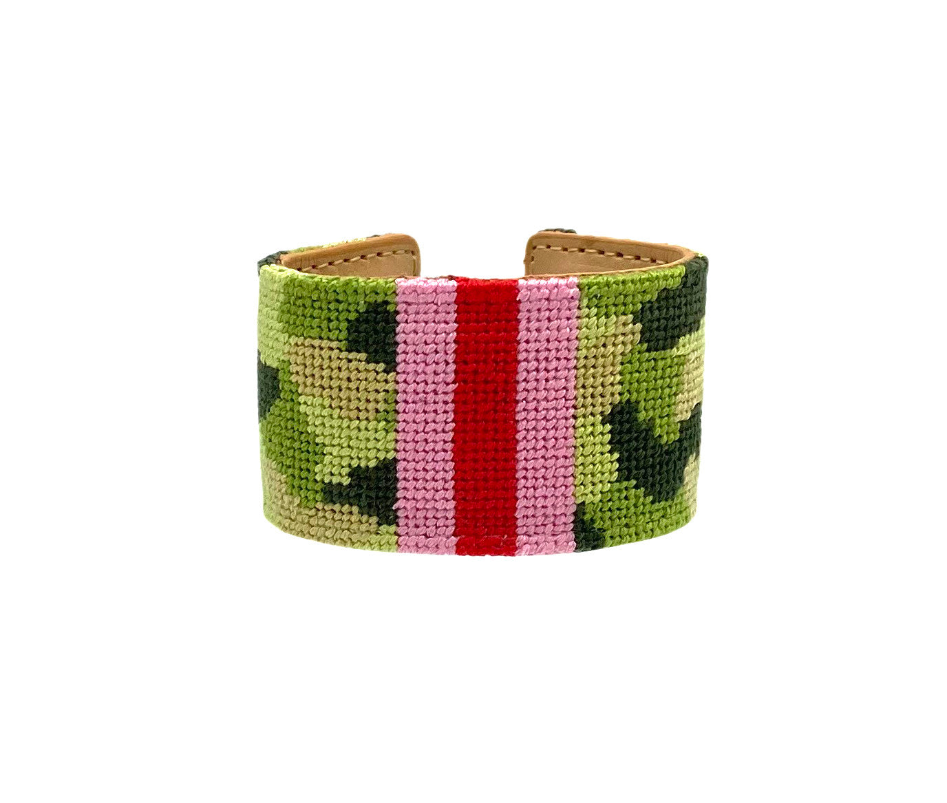 camo stripe needlepoint cuff
