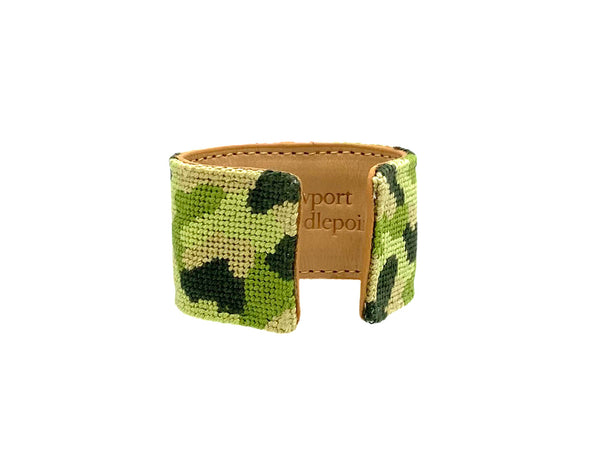 camo stripe needlepoint cuff