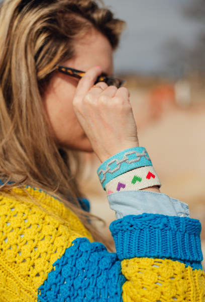 love is love slim needlepoint cuff