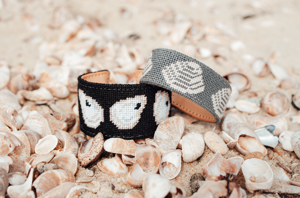 quahog slim needlepoint cuff