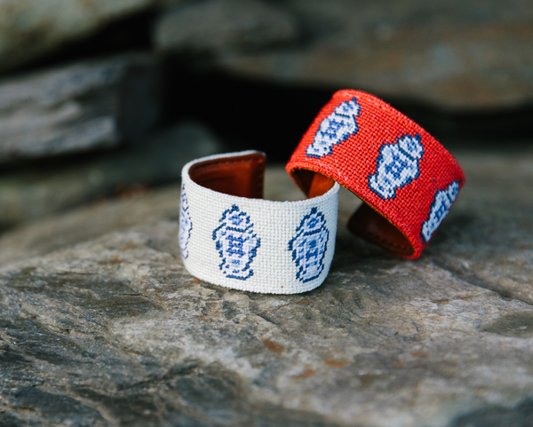 ginger jar needlepoint cuff