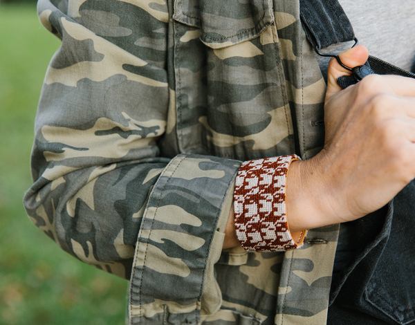 elephant parade needlepoint cuff