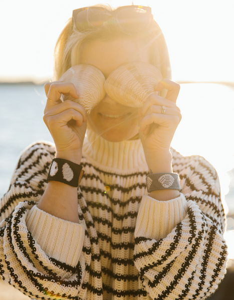 quahog slim needlepoint cuff