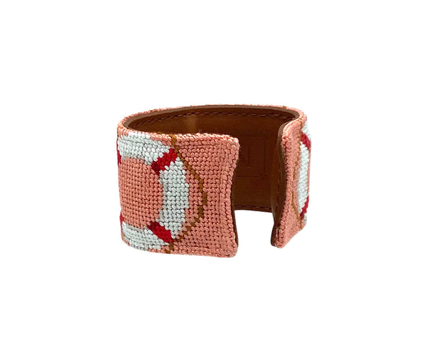 overboard needlepoint cuff