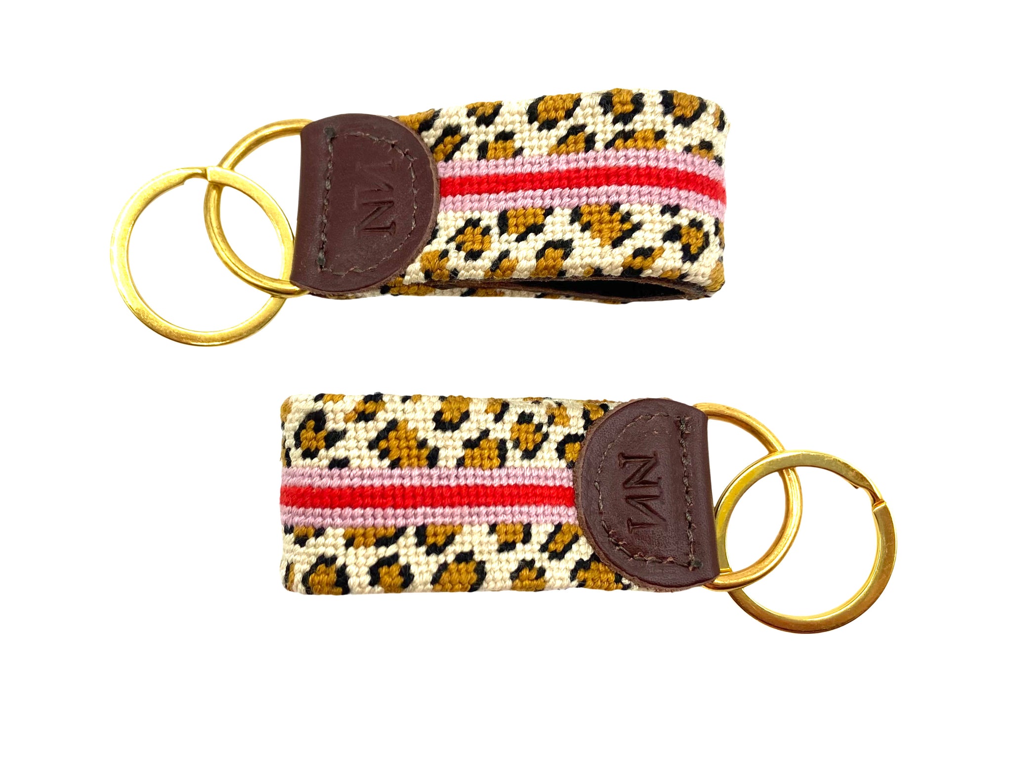 leopard stripe keychain