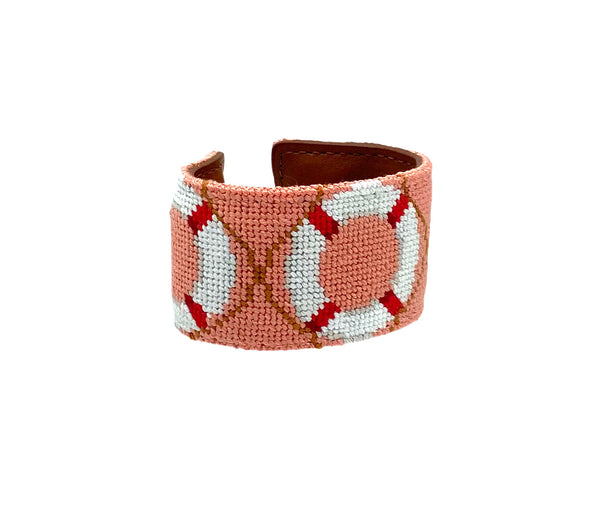 overboard needlepoint cuff