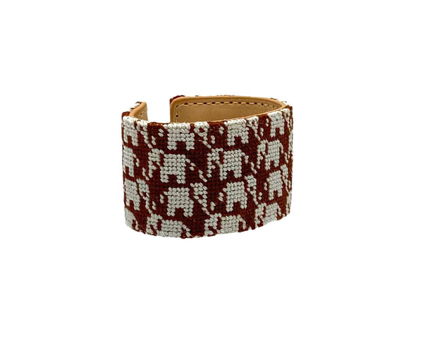 elephant parade needlepoint cuff